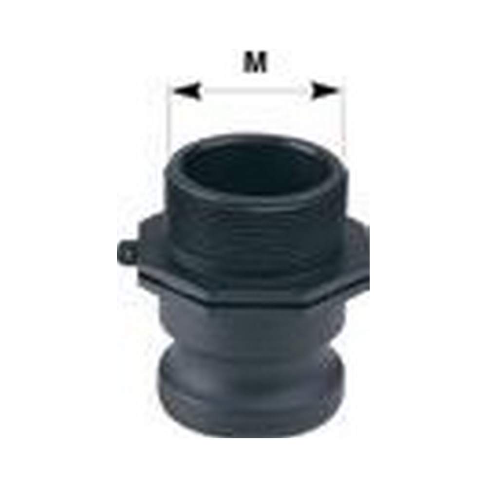 Adaptador Macho Rosca Macho 3/4" - 1/2" Plástico