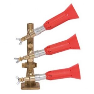 Columna con Pulverizadores Regulables Turbo 3 Salidas Goma Módulo Antigota
