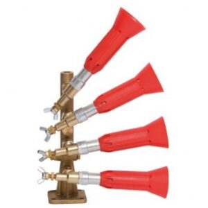 Columna con Pulverizadores Regulables Turbo 4 Salidas Goma Módulo Antigota